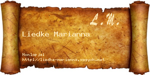 Liedke Marianna névjegykártya